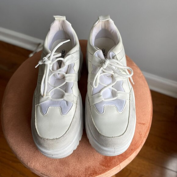 ASOS • White Chunky Platform Sneakers Size 38 / US 5 - Picture 4 of 10